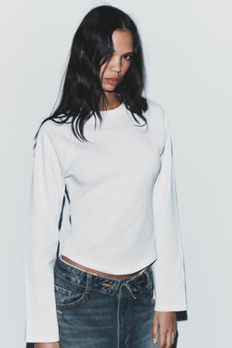 RAGLAN LONG SLEEVE T-SHIRT - Zara фото 7