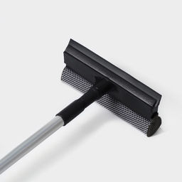 Окномойка с телескопической алюминиевой ручкой и сгоном Доляна, 20860(97) см, рабочая поверхность 20 см, поролон  фото 14