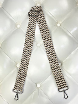 LACCOMA ремень 1000-шахматы-3,8-беж/темно-беж/коричн полиэстр