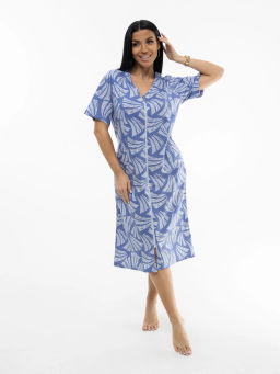 Халат женский, цвет голубой