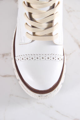 Ботинки 319.PODYUM141w.Вакса белая/шерсть