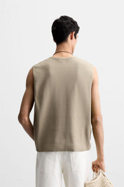 RELAXED FIT KNIT WAISTCOAT - Zara фото 3