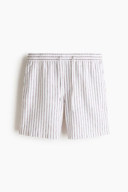 Pantal?n corto en mezcla de lino Relaxed Fit - H&m фото 5