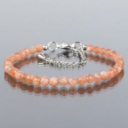 Браслет из Солнечного камня огранка 18,5 см +