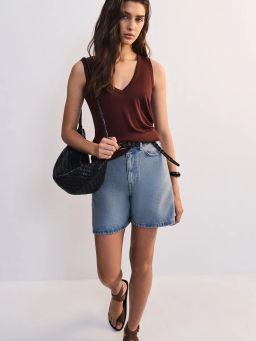 Джинсовые шорты А-силуэта ZR2605092321-102 / Zarina