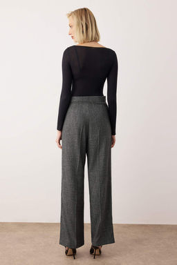 EXCLUSIVE Ozel Koleksiyon Antrasit Wide Leg/Genis Paca Kumas Pantolon TWOAW26PL00116 - Trendyolmilla фото 5