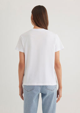 Mavi Bask?l? Beyaz Tisort  фото 5