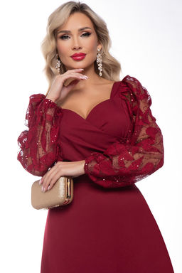 Платье Ночь нежна (бордовое) П11551 - Lt collection фото 5