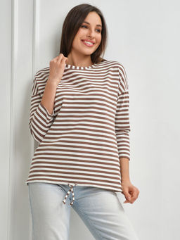 Лонгслив Николь Хлопок 95%, лайкра 5% тельняшка - Ивассорти фото 18