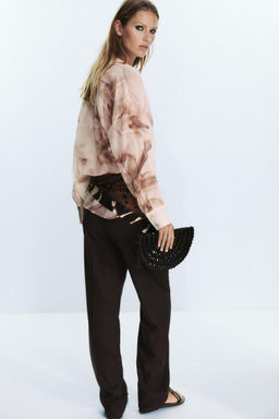 TIE-DYE PRINT COTTON GAUZE BLOUSE - Zara фото 12