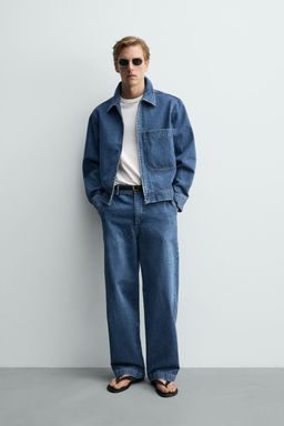 PANTAL?N CHINO DENIM STRAIGHT FIT / Azul