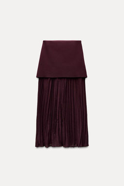 COMBINED PLEATED KNIT SKIRT - Zara фото 7
