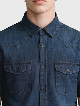 Джинсовая рубашка мужская Regular Fit