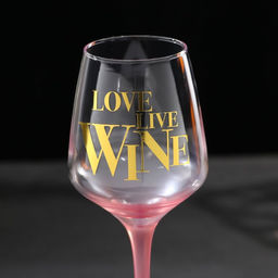 Бокал для вина с надписью Love live wine, 350 мл, 18+