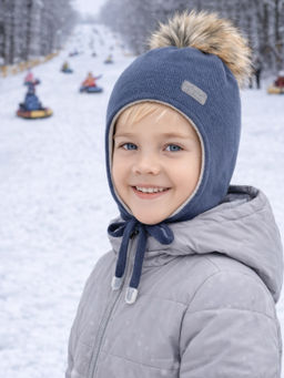 Шапка детская джинс