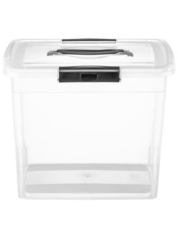 Ящик для хранения 20 л 37*27,5*31,5 см "Визион" с защелками и ручкой, прозрачный (KL252611999)