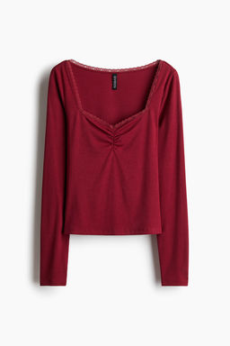 Top de canale con ribete de encaje - H&m фото 4