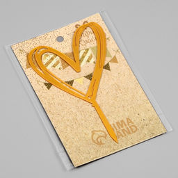 Цена за 3 шт. Топпер для торта Сердце, золото - Дарим Красиво фото 3