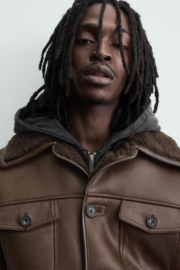 CAZADORA EFECTO ANTE DOBLE FAZ / Marr?n - Zara фото 6