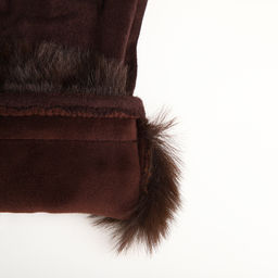 Перчатки женские, безразмерные, без утеплителя, коричневые