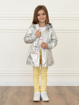 Ветровка для девочки серебро