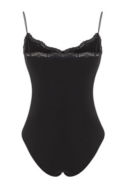 Siyah Dantel Detayl? Fitted/Vucuda Oturan Alttan C?tc?tl? Esnek Orme Body TWOSS25BD00008