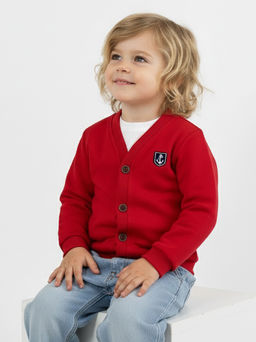 Кардиган на пуговицах 22-0749 красный