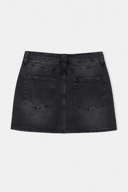 Siyah Az Esnek Mini Denim Sort Etek TWOSS26SR00052 - Trendyolmilla фото 2