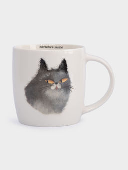 Кружка, 380 мл, фарфор N, белая, Серый кот и Пес, Pets - Anna lafarg фото 2