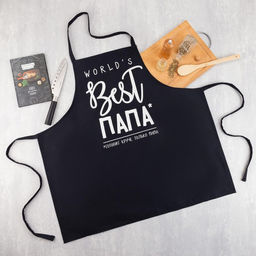 Фартук Этель BEST ПАПА 73х71 см, 100% хлопок, саржа 190 гр/м2  фото 5