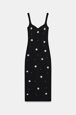 FLORAL STRETCH MIDI DRESS - Zara фото 4