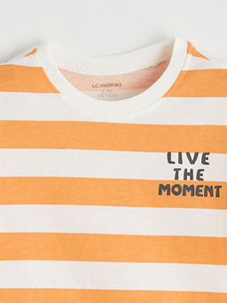 Bisiklet Yaka ?izgili Erkek ?ocuk Ti??rt