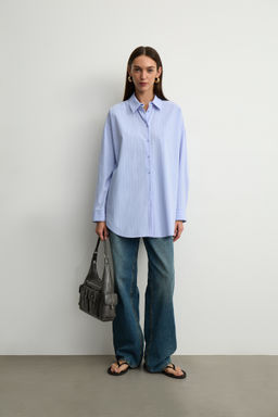 Рубашка оверсайз в полоску