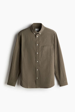 Camisa en tejido texturizado Regular Fit - H&m фото 6