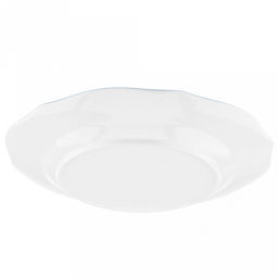 "Утренняя лазурь" Тарелка мелкая фарфоровая д267мм, h30мм, волнистый край, отводка, белый (Китай)