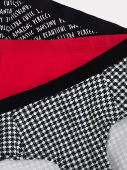 Трусы женские шорты мультипак (3 шт.) белые в черную клеточку черная клеточка на белом 412263-3 - Mark formelle фото 9