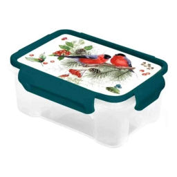 Контейнер 0,75л д/СВЧ Снегири (хвоя с рисунком)