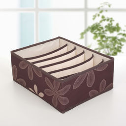 Набор органайзеров для хранения белья Листочки, 3 шт, 322412 см, цвет коричневый - Simaland фото 4