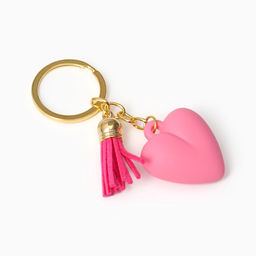 Набор подарочный 2 предмета: ручка, брелок - розовое Сердечко