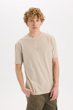 %100 Pamuk Vikings Valhalla Regular Fit Bisiklet Yaka K_sa Kollu Ti__rt