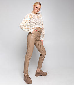 Брюки #МСК8118, бежевый