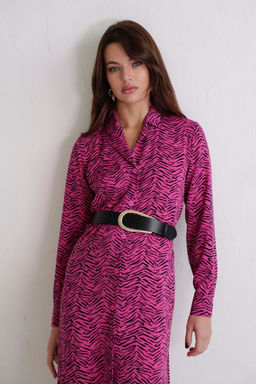 Платье-рубашка с английским воротником принт - Martichelli фото 66