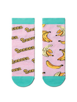 Цена за 2 пары. Носки Классические CONTE Хлопковые носки HAPPY c рисунками Бананы св.розовый - Conte elegant фото 2