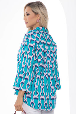 Рубашка Антария голубая Б10079 - Lt collection фото 2