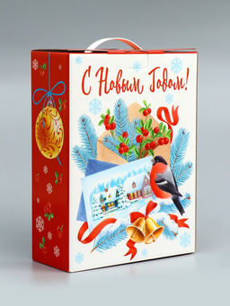 Цена за 2 шт. Подарочная новогодняя коробка «Открытка» 23.5×10×30.5 см