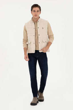 Erkek Bej Deri Ceket - U.s. polo assn фото 4