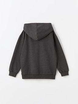 Kap??onlu Lilo ve Stitch Bask?l? Uzun Kollu K?z ?ocuk Sweatshirt