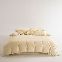 Комплект постельного белья Однотонный Сатин Элитный на резинке OCER010 180*200*30;160*200*30;140*200*30 Дуэт Семейный 4 Наволочки