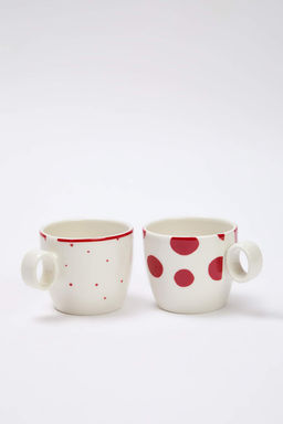 Y?lbas? Puantiyeli 2li Porselen Kupa TPHAW26KFC00001