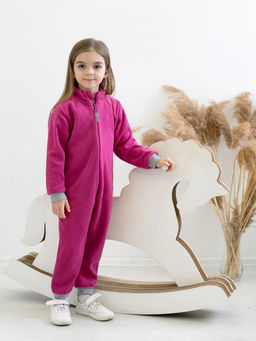 Комбинезон детский флисовый фуксия